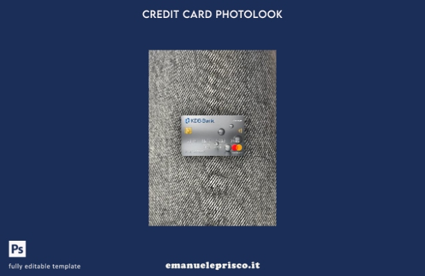modello frontale photolook platino mastercard banca KDB stile verificato della C